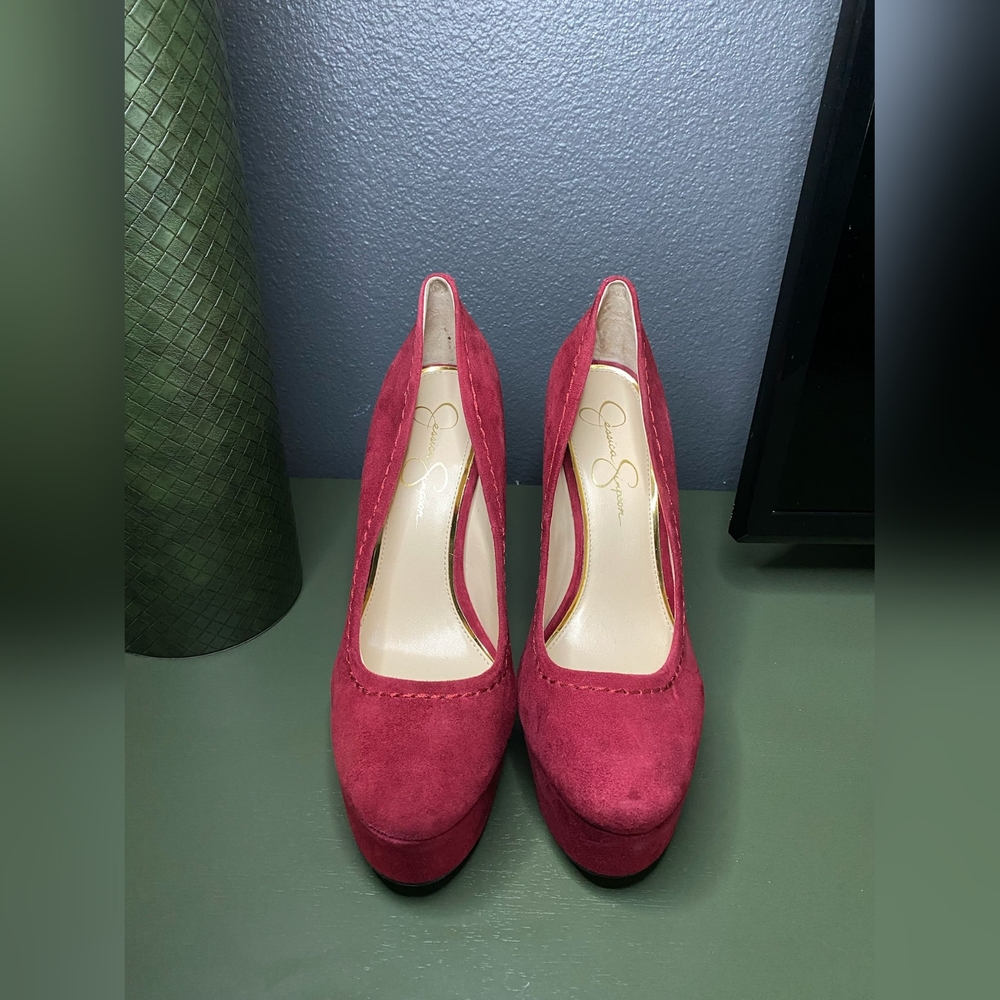 Jessica Simpson Red Suede Heels